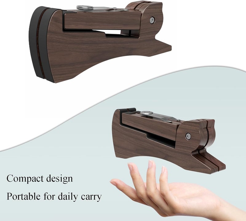 DIDA Lightweight Foldable A- Frame Plastic Guitar Stand for Acoustic, Electric Guitars, Ukulele, Guitar Stand Floor, Portable Travel Stand, Single Guitar Holder (Black Walnut) - Image 2